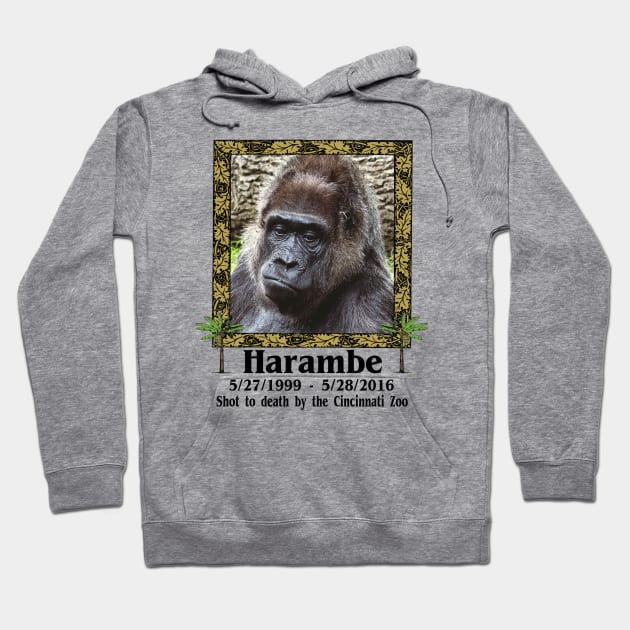 Harambe Memorial Hoodie by blueversion